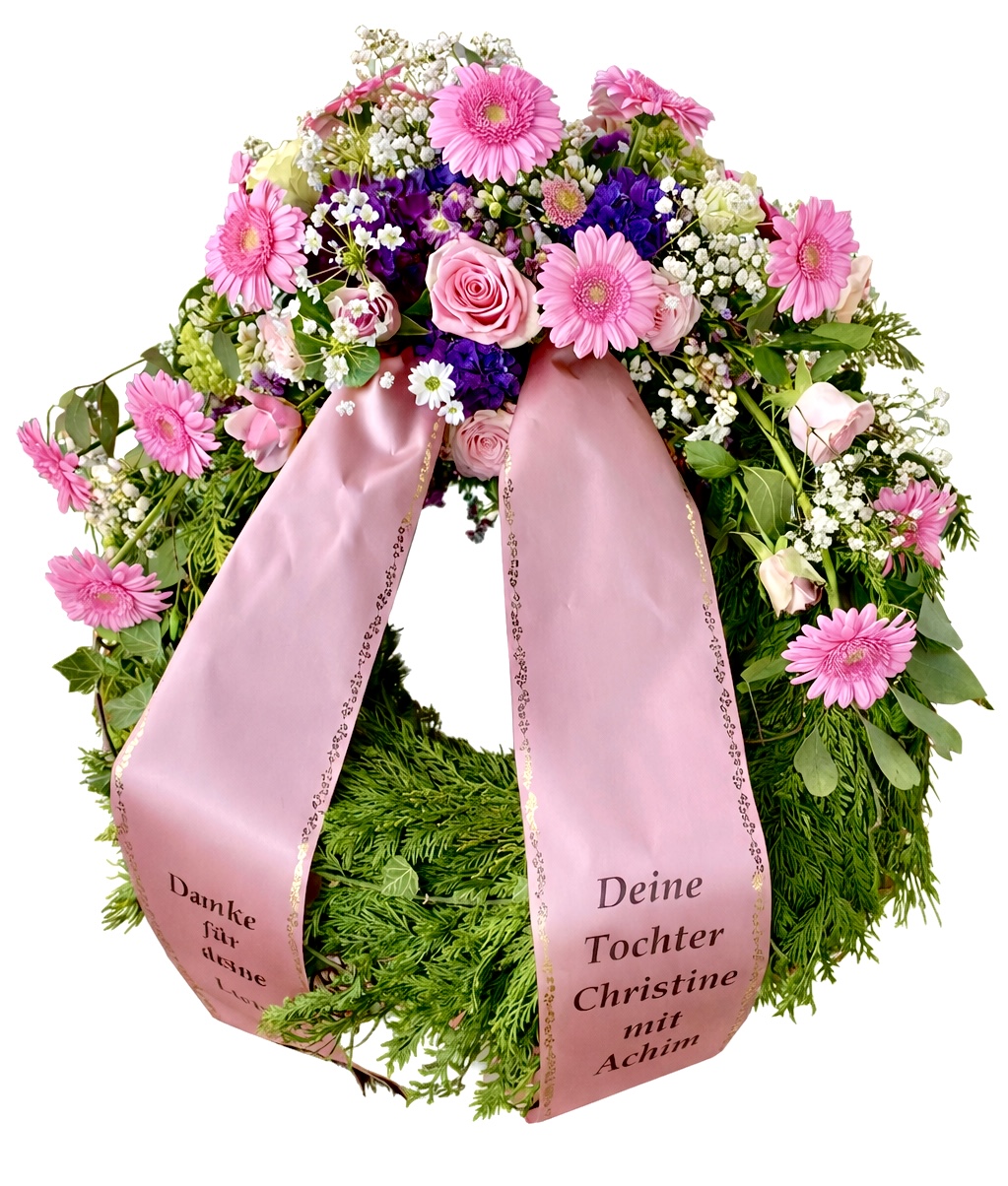 Trauerkranz rosa