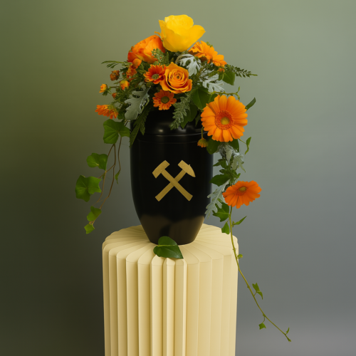 gelb oranger Urnenschmuck