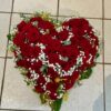 Nr.: H1 XL Herzförmiges Trauergesteck in Rot, Symbol für Liebe, Abschied und Trost – Bild 3